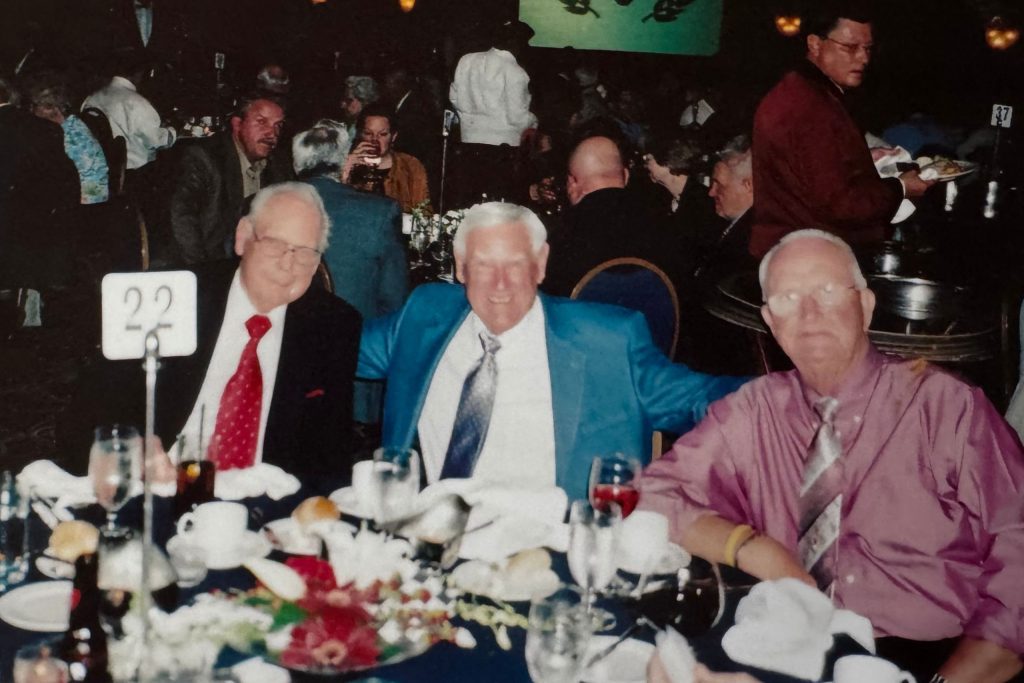 At the Old Timer's Banquet, with Lloyd & Stan Benge, late 90's